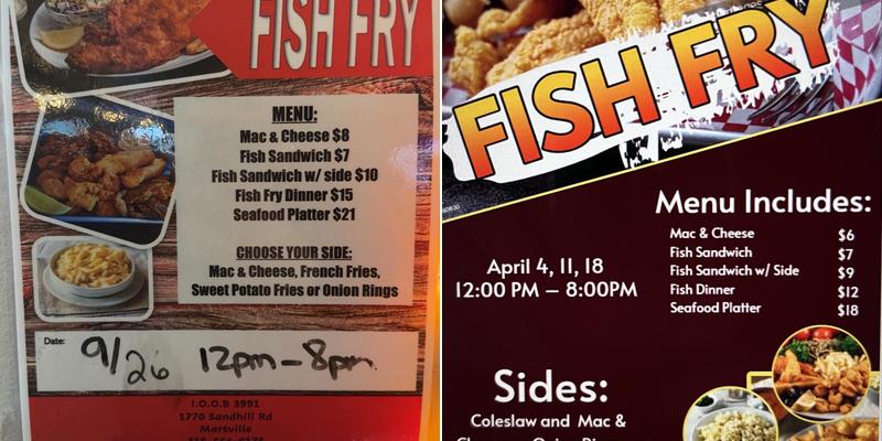 IOOB Club Chapter 3991 Menu