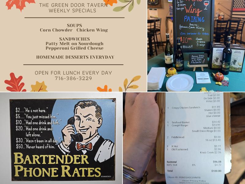 The Green Door Tavern Menu