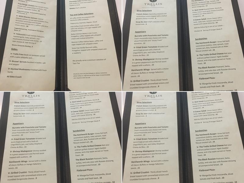 Trellis Lounge Menu