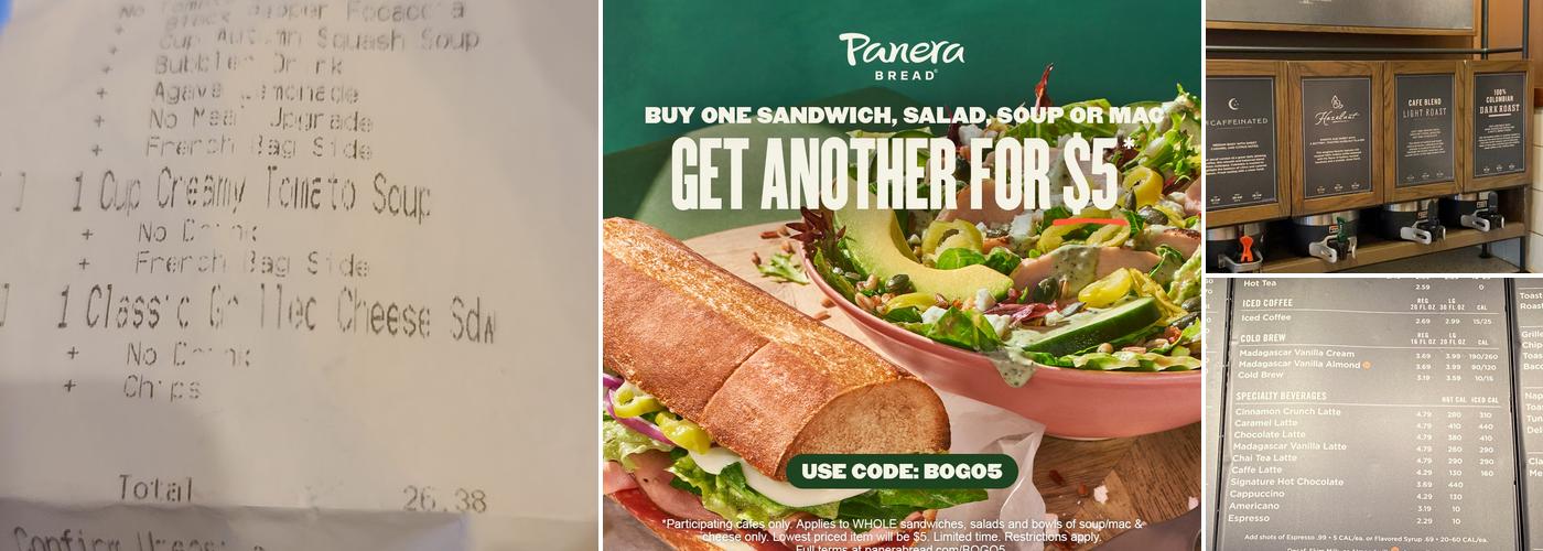 Panera Bread Menu