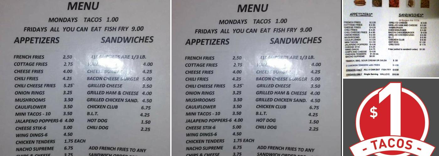 Cascaddan Lounge Menu