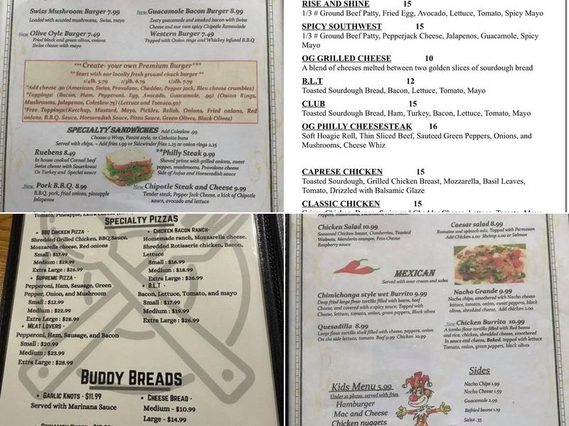 Pappy's Pub Menu