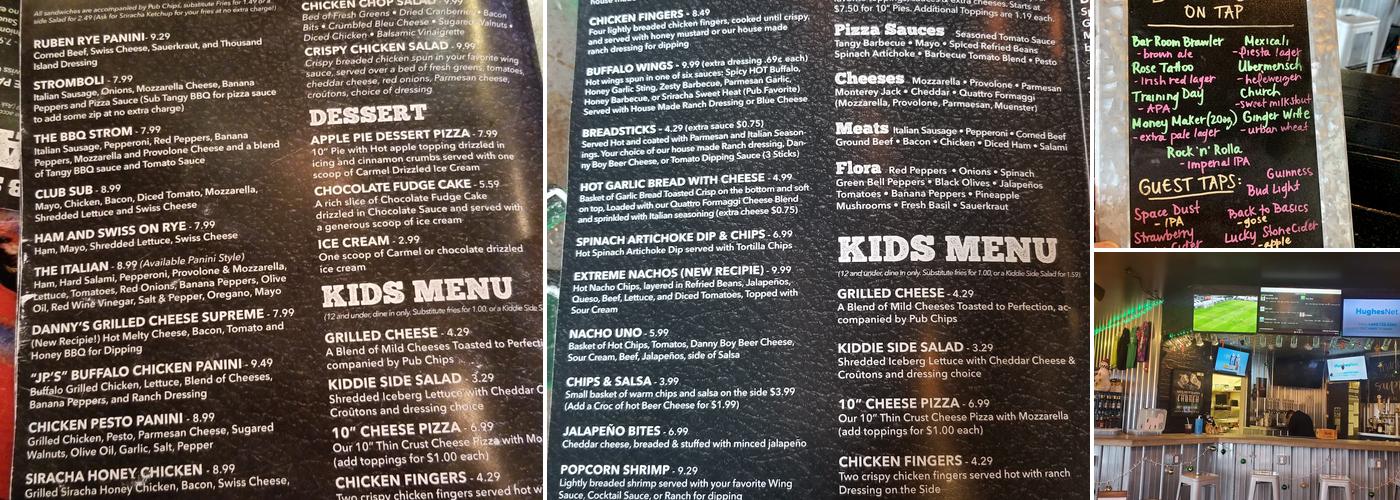 Danny Boy Draft Works Menu