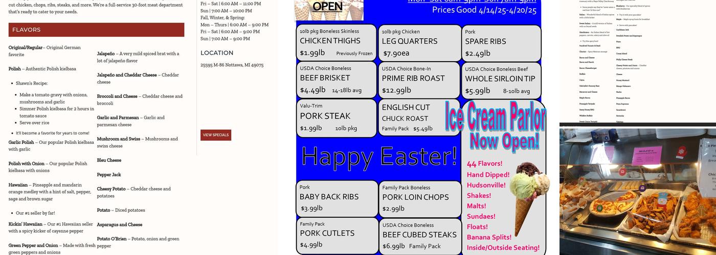 Sand Lake Party Store Menu