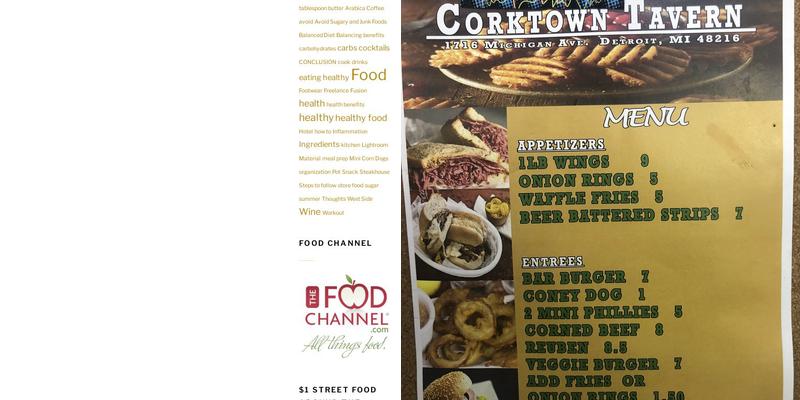 Corktown Tavern Menu
