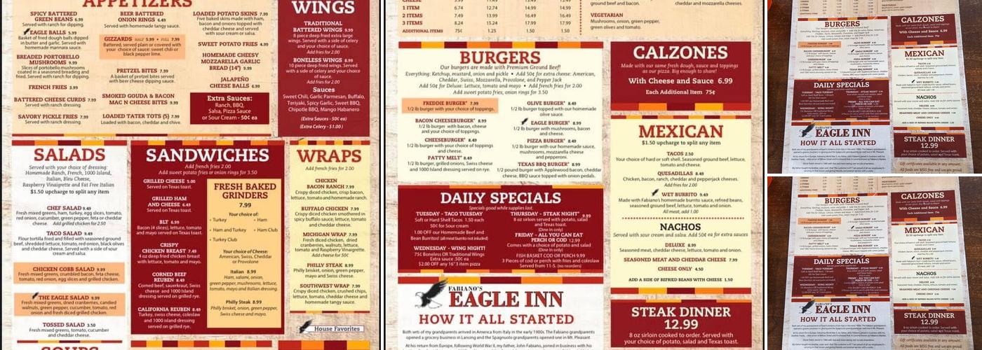 Eagle Inn Menu