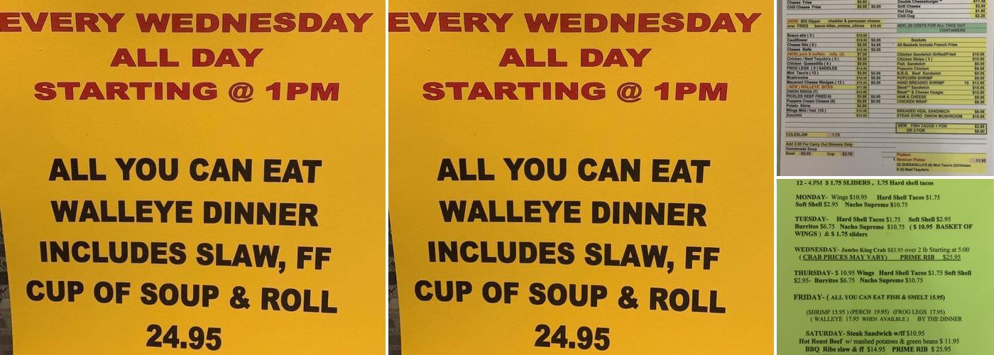 Silver star bar Menu