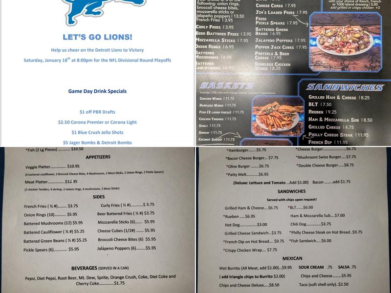 Langston Bar and Grill Menu