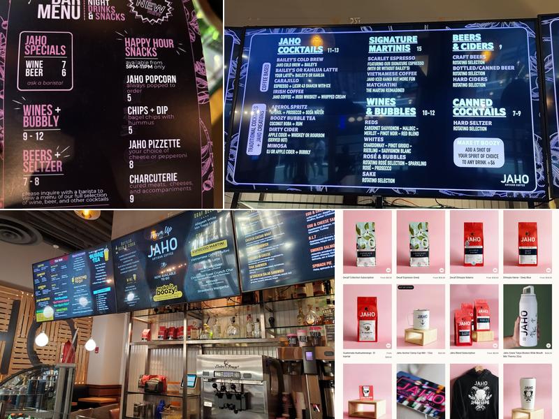 Jaho Coffee Roaster & Wine Bar Menu