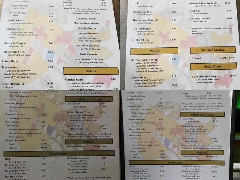 O'Donnell's Pub & Grille Menu