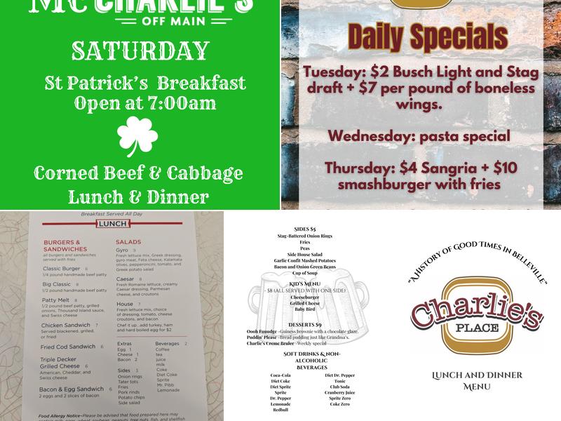 Charlie's Place Menu