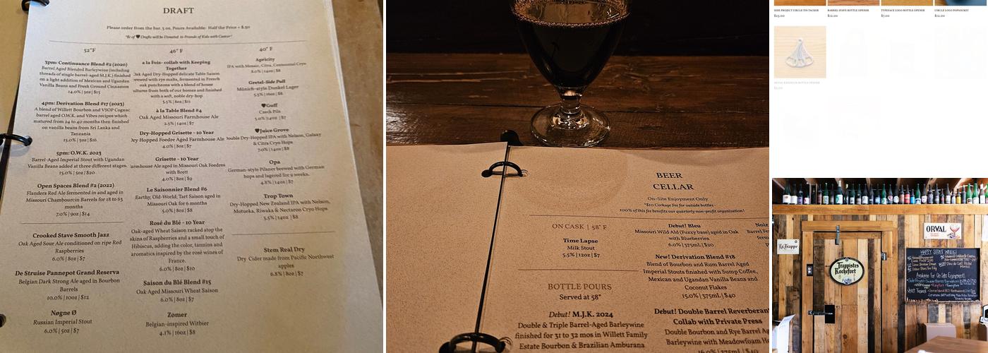 The Side Project Cellar Menu