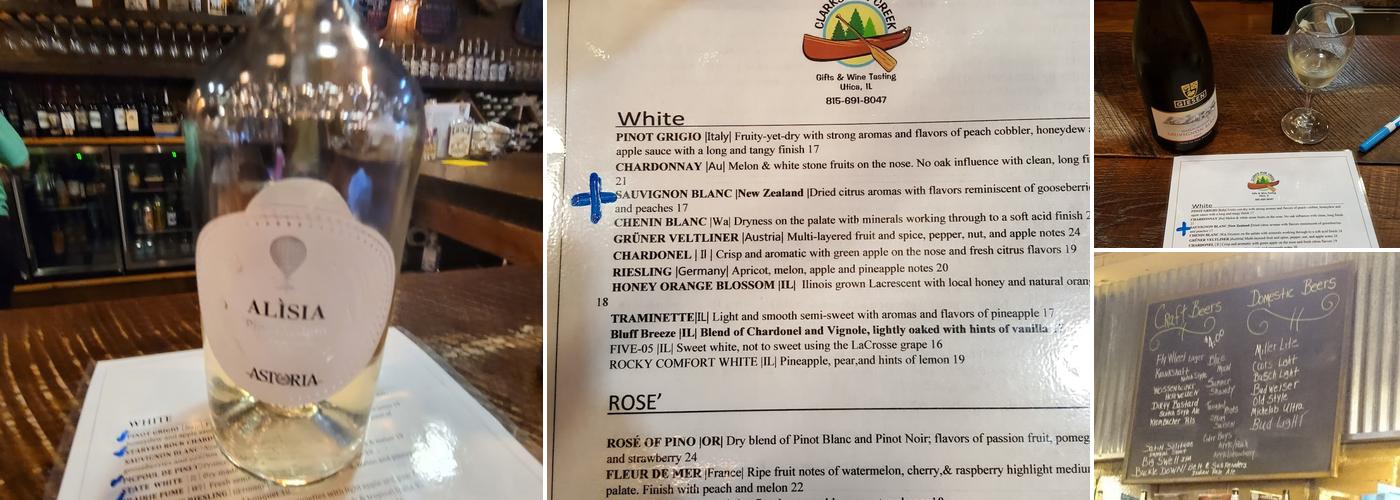 Clarks Run Creek Gifts &Wine Menu