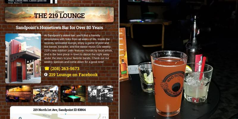 219 Lounge Menu