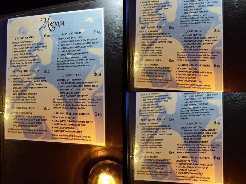 No Vacancy Menu