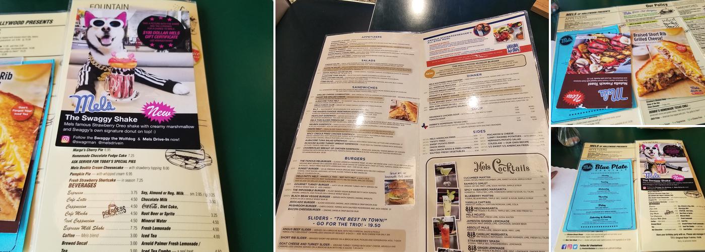 Celebrity Bar Menu