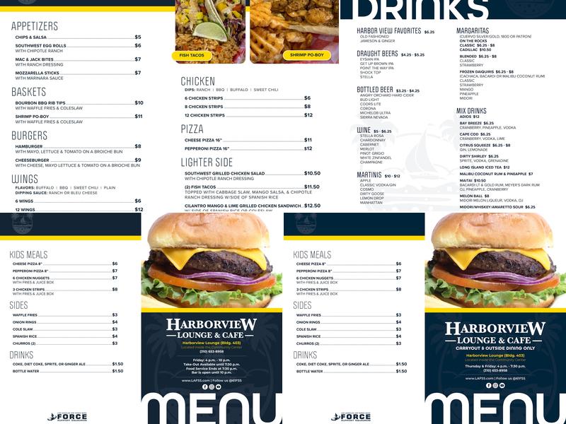 Harborview Lounge & Cafe Menu