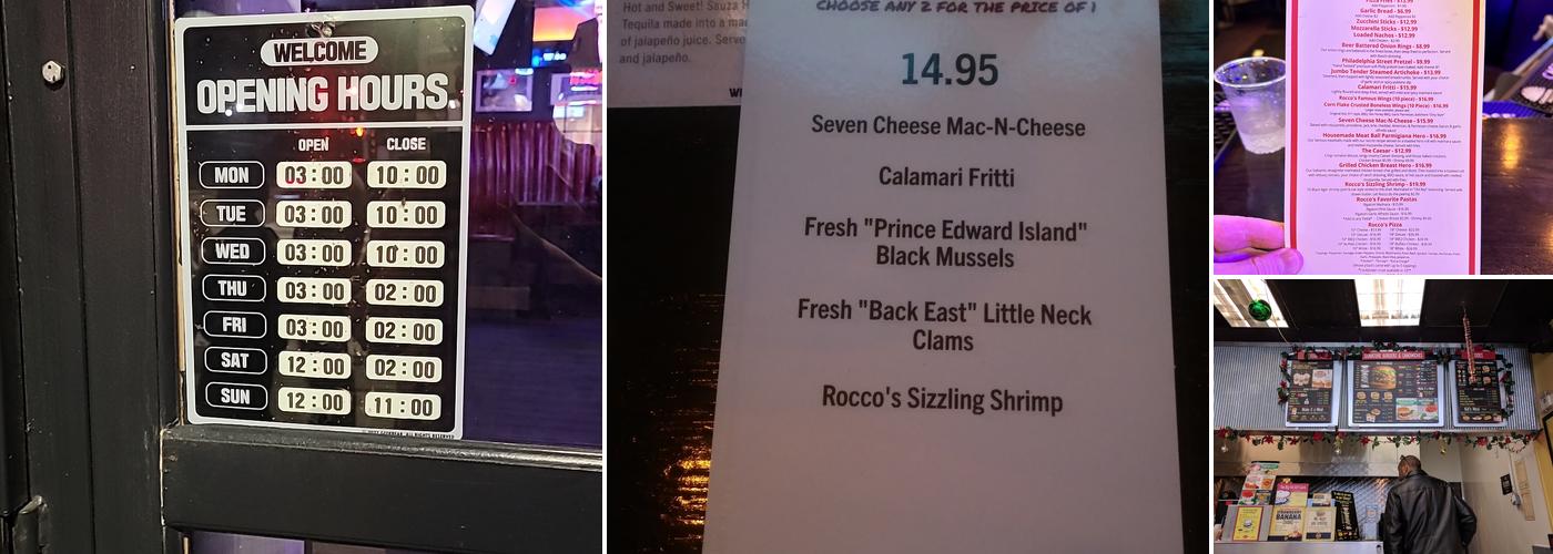 Rocco's Tavern Menu