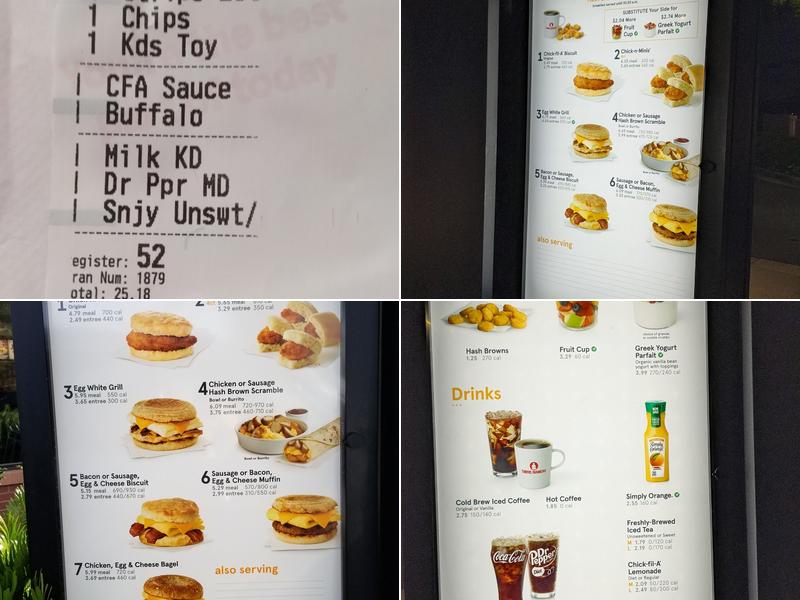 Chick-fil-A Menu