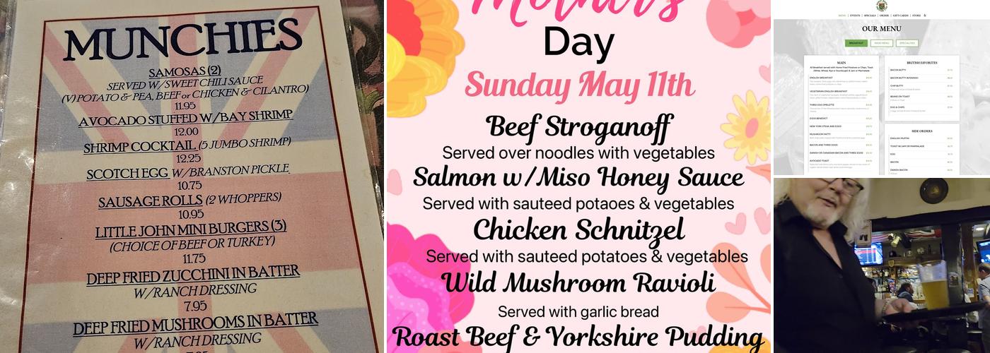 Robin Hood British Pub Menu