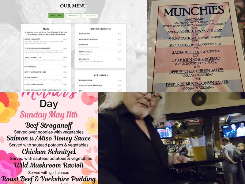 Robin Hood British Pub Menu