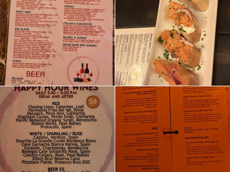 Vino Wine & Tapas Room Menu