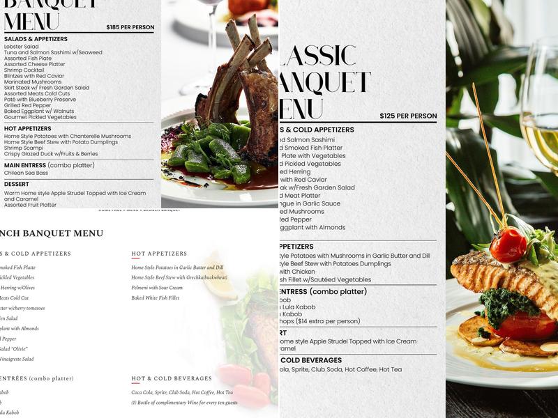 PREMIER Restaurant & Bar Menu
