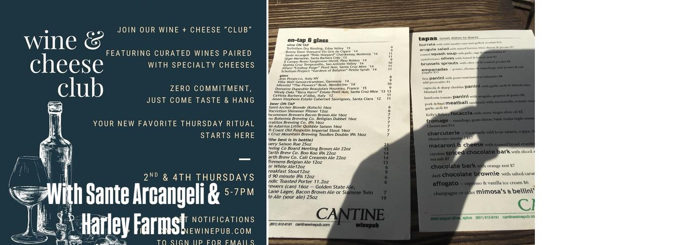 Cantine Winepub Menu
