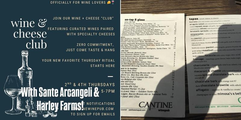 Cantine Winepub Menu