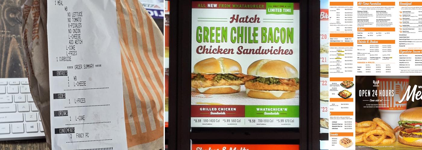 Whataburger Menu