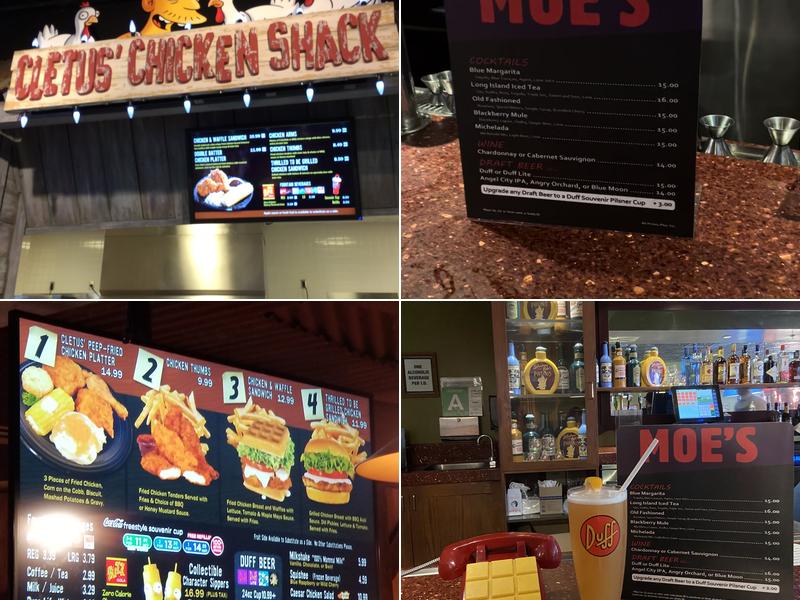 Moe's Tavern Menu