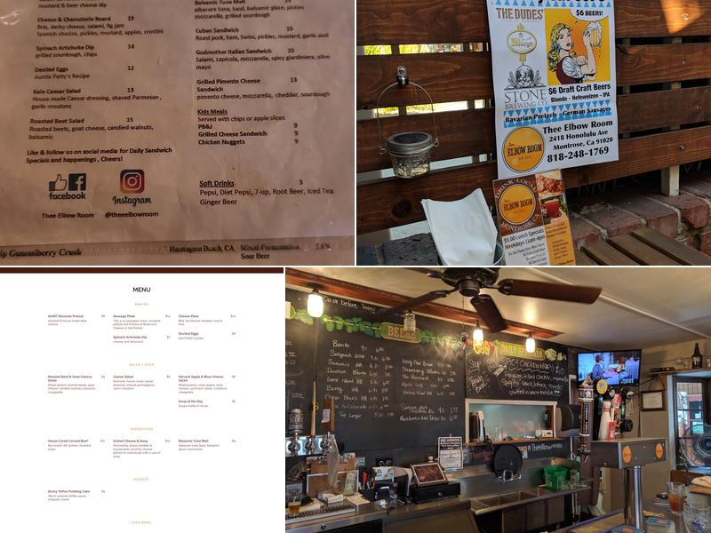 Thee Elbow Room Menu