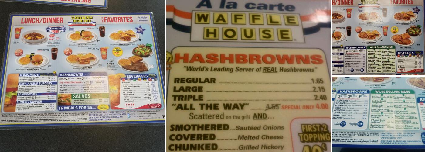 Waffle House Menu