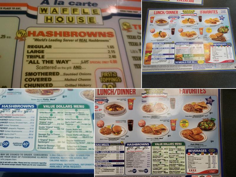 Waffle House Menu