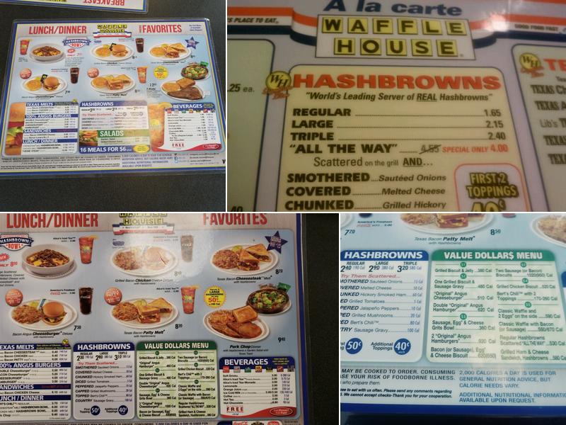 Waffle House Menu