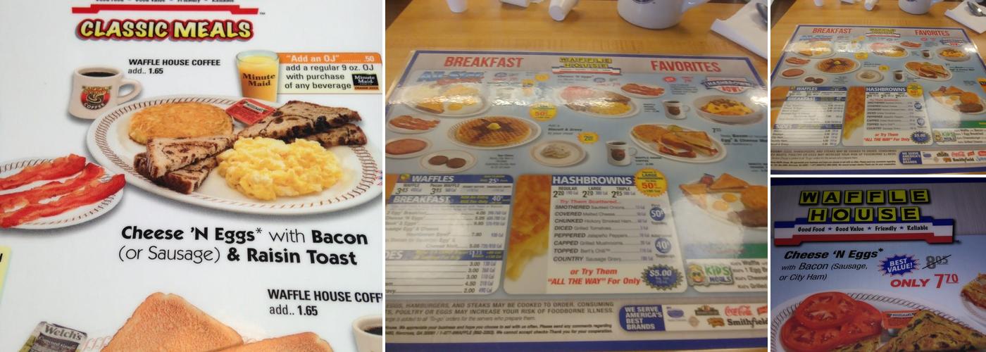 Waffle House Menu