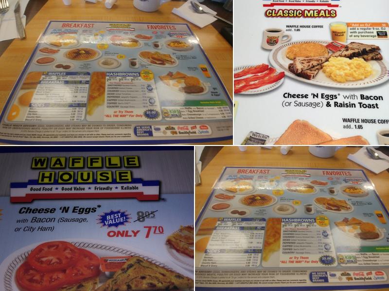 Waffle House Menu
