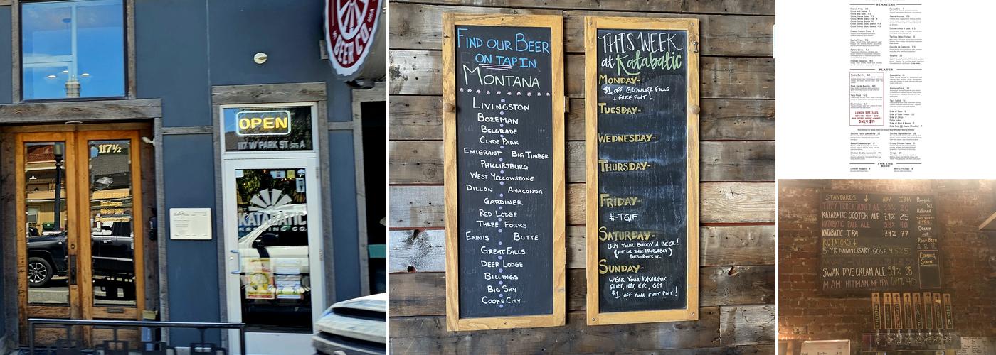 Katabatic Brewing Company Menu