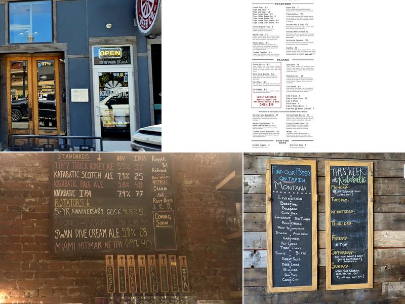 Katabatic Brewing Company Menu