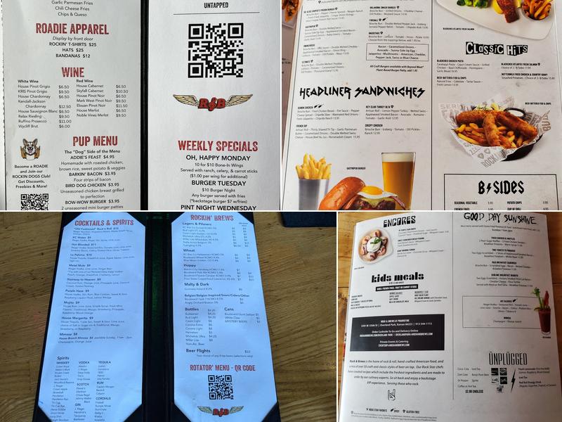 Rock & Brews Menu