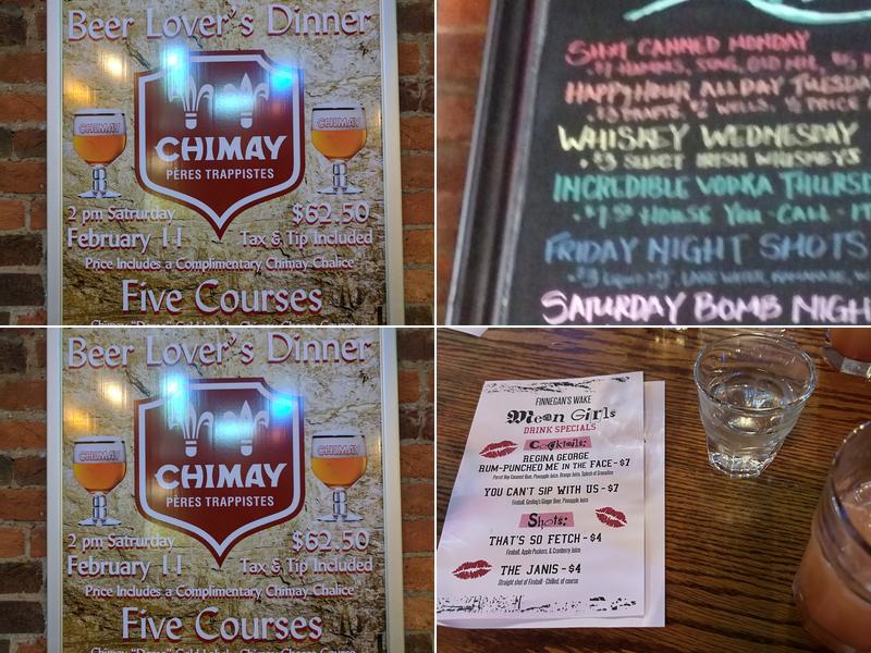 Finnegan's Wake Menu