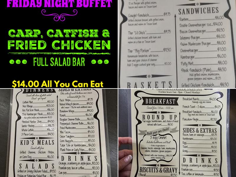 Wild Bill's Menu