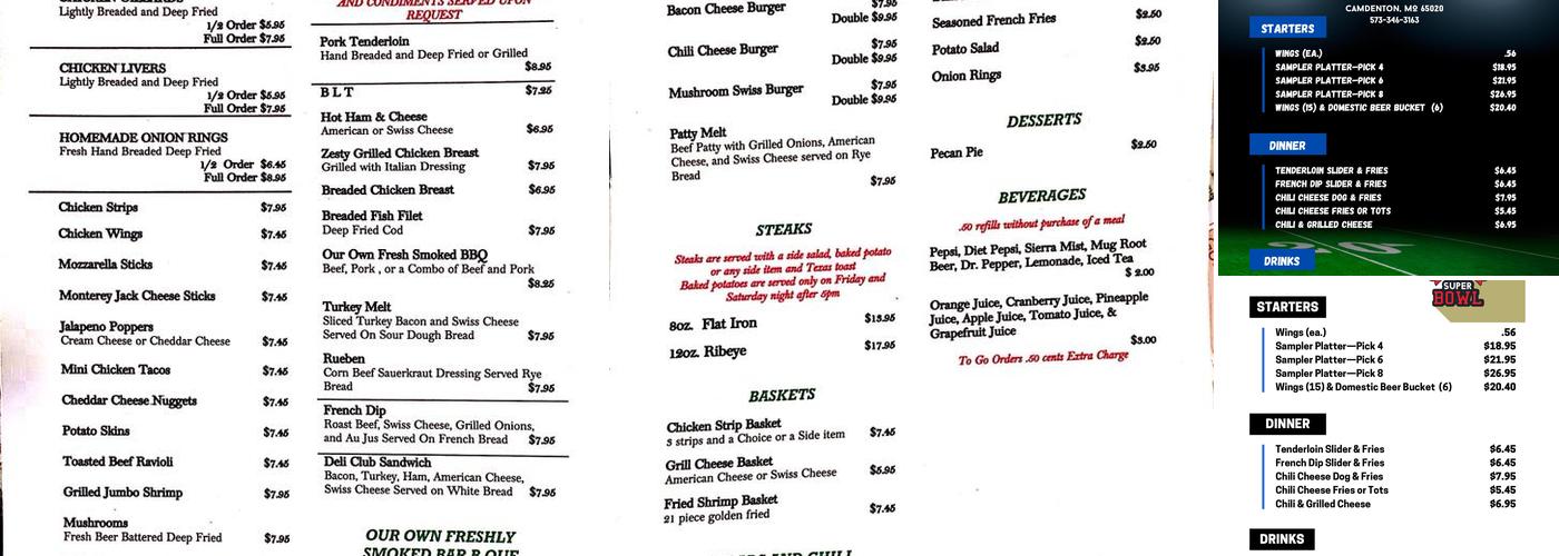 Marty's Menu