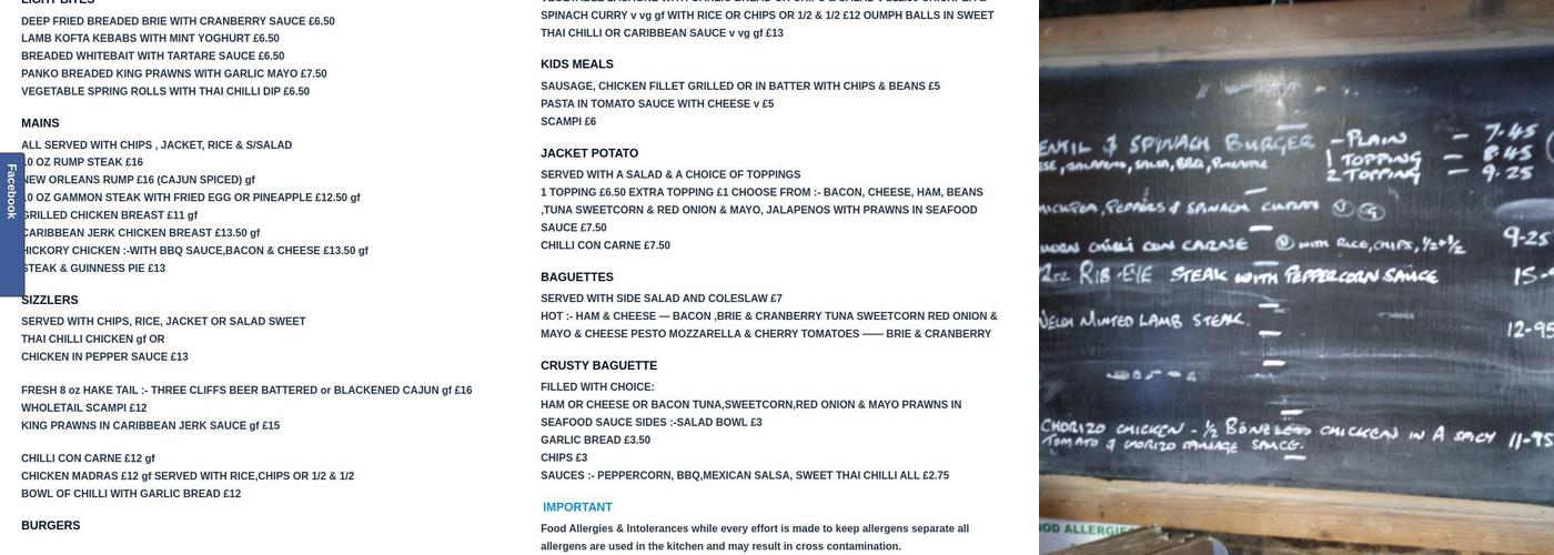 The Joiners Arms Menu