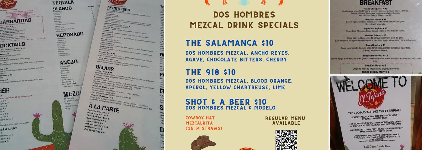 El Tejano Menu