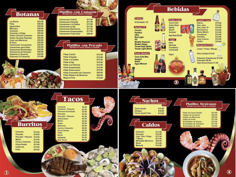 El Kora - Restaurante y Cantina Menu