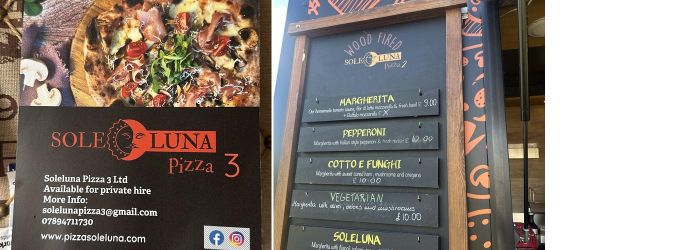 Soleluna Pizza Menu