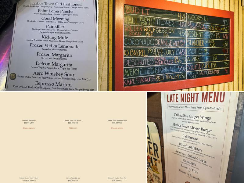 Harbor Town Pub Menu