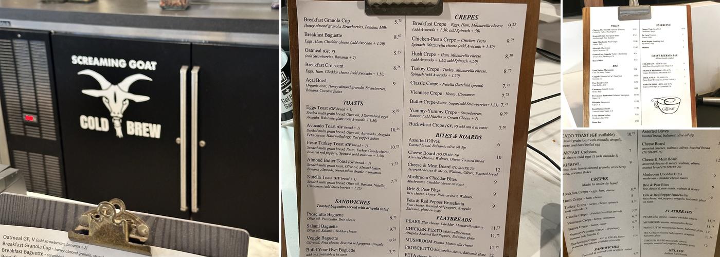 Elixir Espresso & Wine Bar Menu