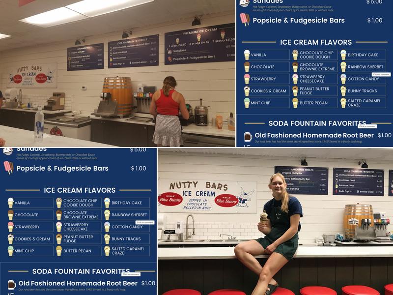 Nutty Bar Stand Menu